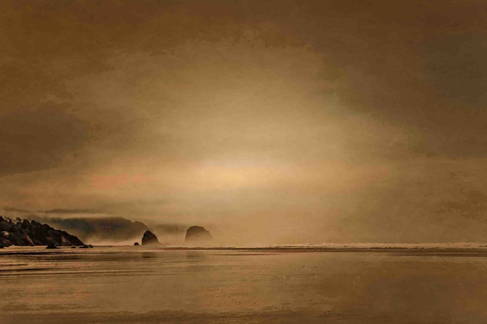 "Gentle Coastal Sunrise" Painting Print on Canvas