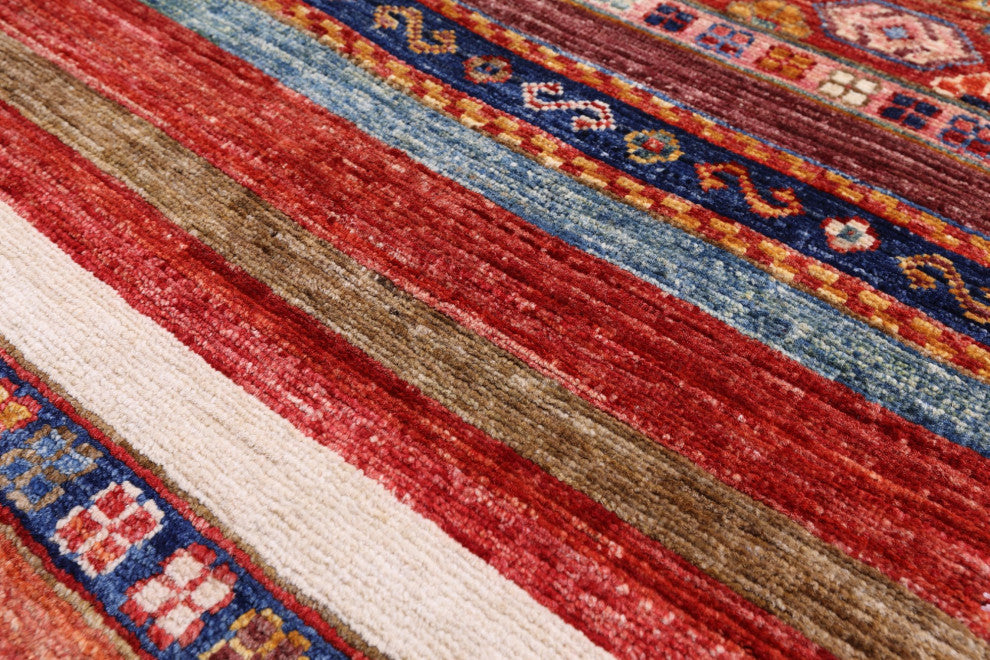 2' 7" X 4' 0" Super Kazak Khorjin Hand-Knotted Wool Rug Q11037