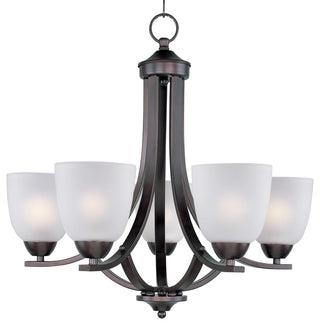 Maxim 11225 Axis 24"W 5 Light Chandelier - Oil Rubbed Bronze
