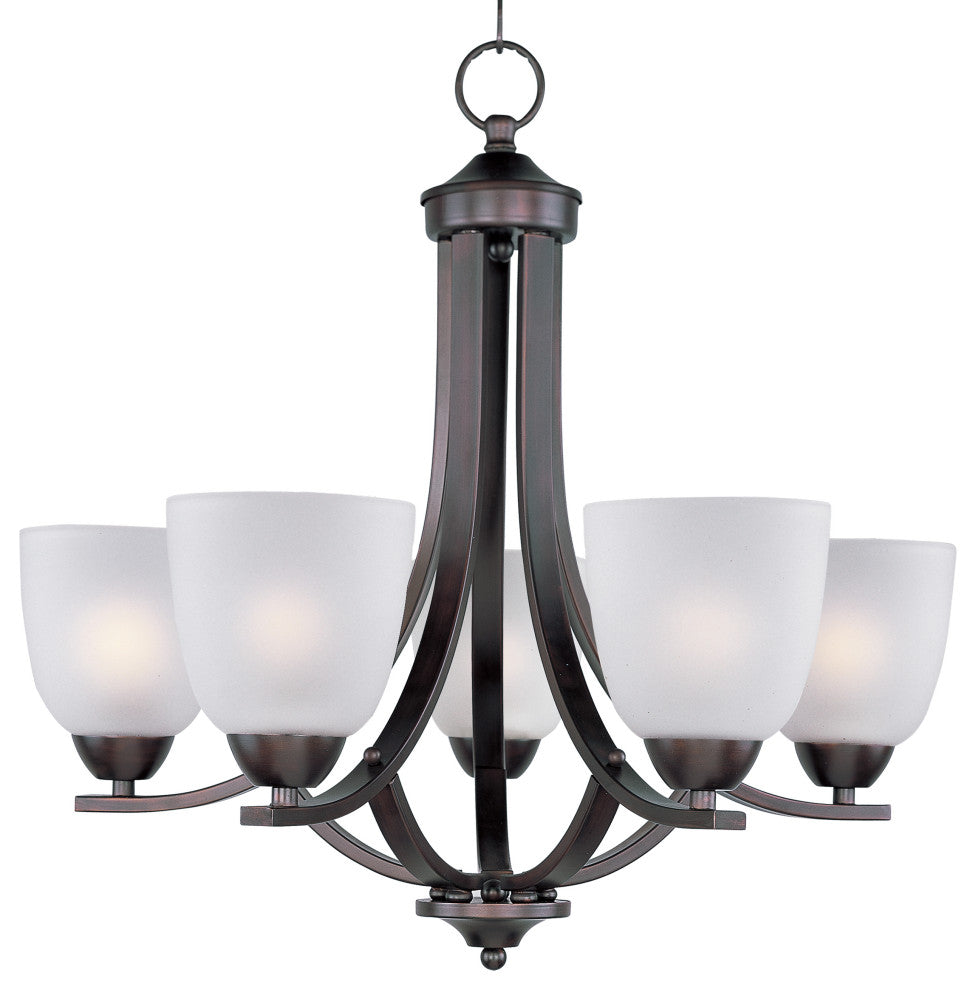 Maxim 11225 Axis 24"W 5 Light Chandelier - Oil Rubbed Bronze