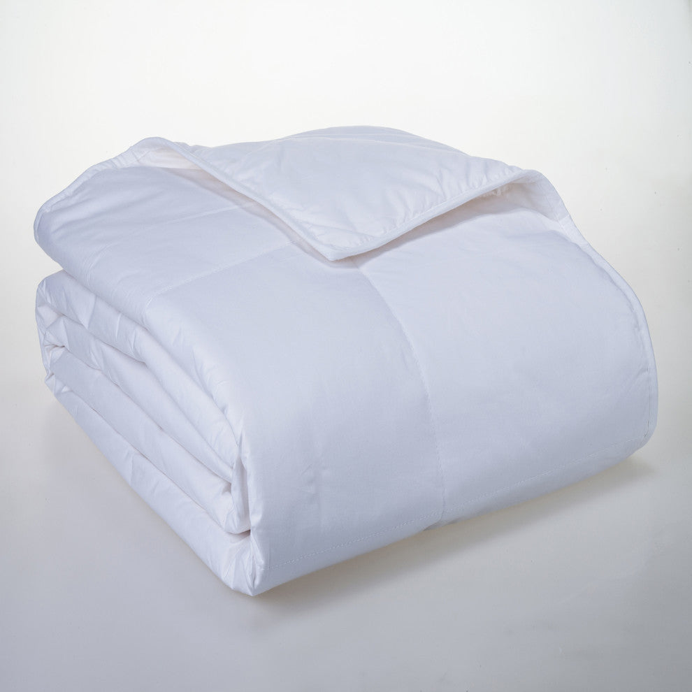 Cottonpure 100% Sustainable Cotton Filled Blanket, Bright White, Full/Queen