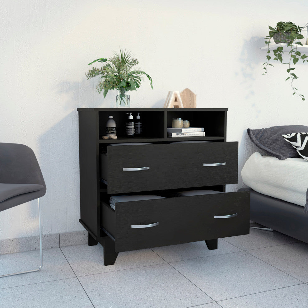 Portobelo Two Drawer Dresser, Black