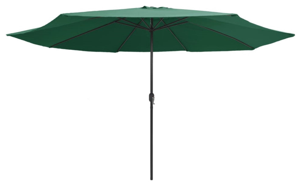 Vidaxl Outdoor Parasol With Metal Pole 157.5" Green
