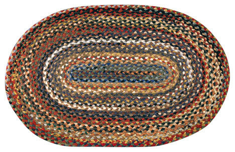 Earth Rugs C-999 Random Oval Braided Rug 5 Feet x 8 Feet