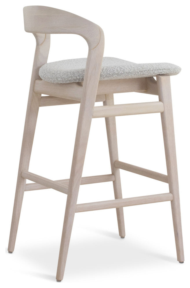 Modern Brazilian, Velma, Bar Stool, Nevoa/Crafted Glaze