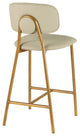 Ariana Nude Vegan Leather Counter Stool, Set of 2