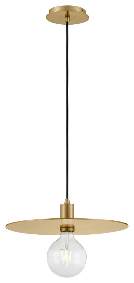 Lark Lulu 15" Large Convertible Pendant Light, Lacquered Brass