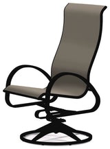 Aruba II Sling Supreme Height Swivel Rocker, Textured Black, Augustine Oyster