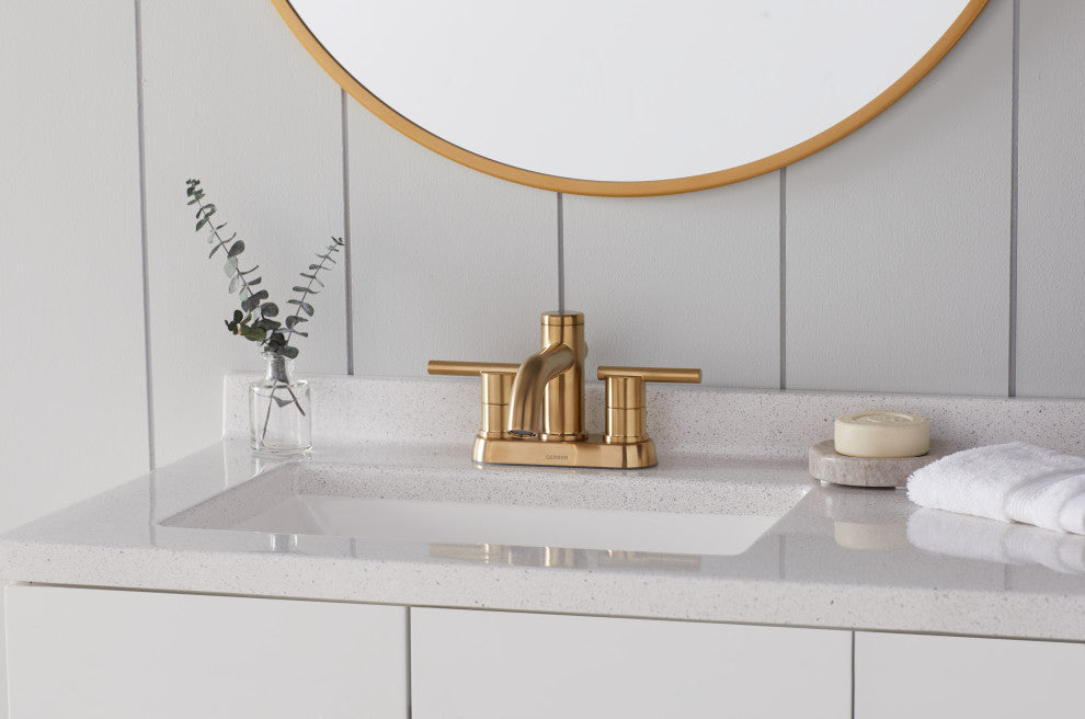 Parma Two Handle Centerset Lavatory Faucet Chrome, Brushed Bronze