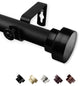 Bonnet 1" Curtain Rod, Black, 66-120"