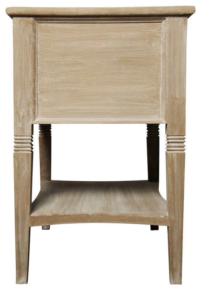 QS Oxford 2-Drawer Side Table, Weathered
