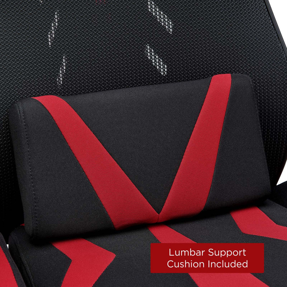 Computer Gaming High Back Chair, Black Red, Modern, Home Business Office
