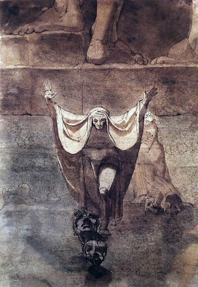 John Henry Fuseli Dante and Virgil on the Ice of Kocythos Wall Decal