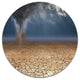 Dust Devil In The Desert, Landscape Large Disc Metal Wall Art, 23"