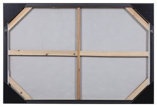 Uttermost Divide Coastal Firwood and Canvas Abstract Hand Painted Art in Blue