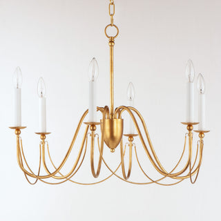 Maxim Lighting Plumette 6-Light Chandelier, Gold Leaf, 12166GL