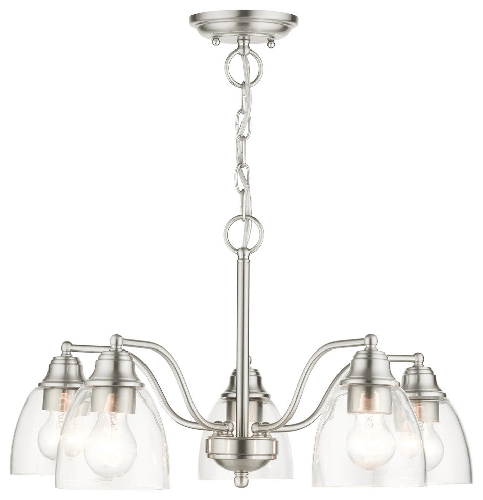Brushed Nickel Transitional, Colonial, Chandelier