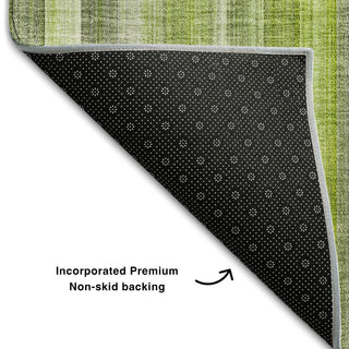 Premium Machine Washable Mayfield AMF543 Green 5' x 7'6" Rug