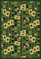 Games People Play Rug, Feeling Lucky, 5'4"x7'8", Emerald
