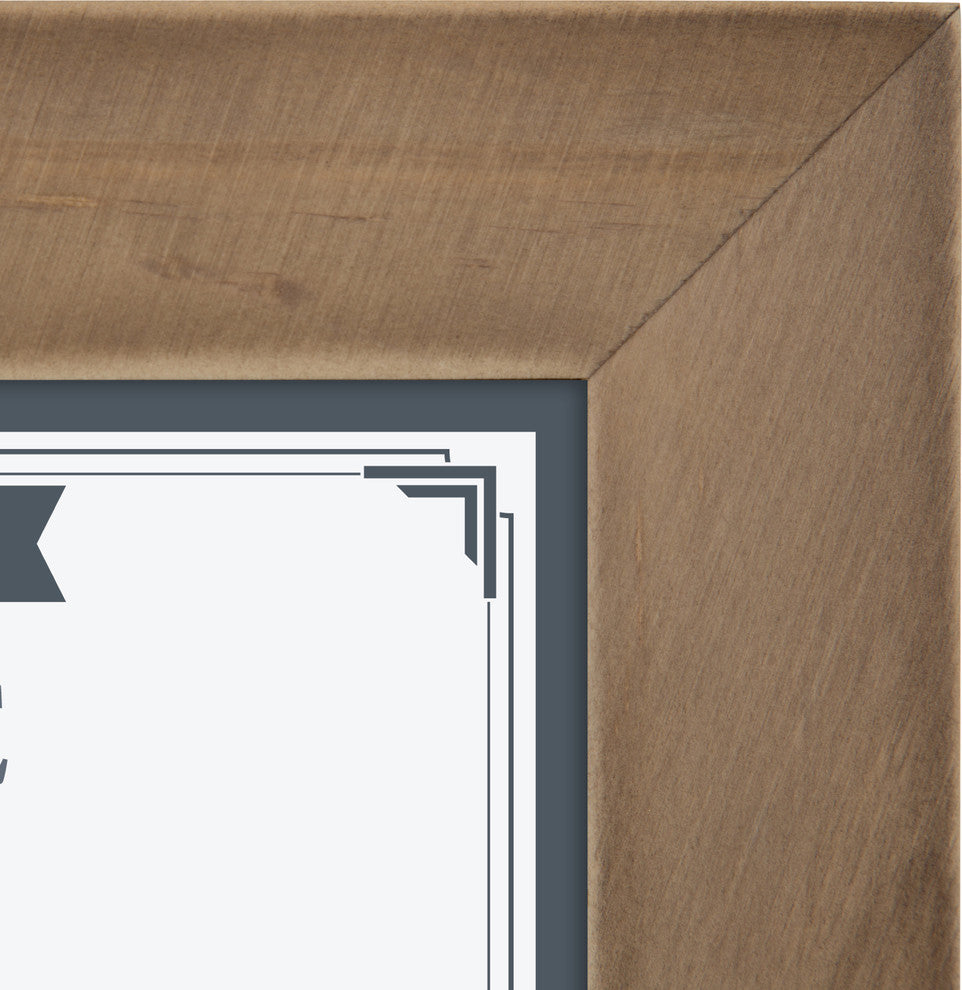 Museum Wood Picture Frame Set, Rustic Brown 8.5X11