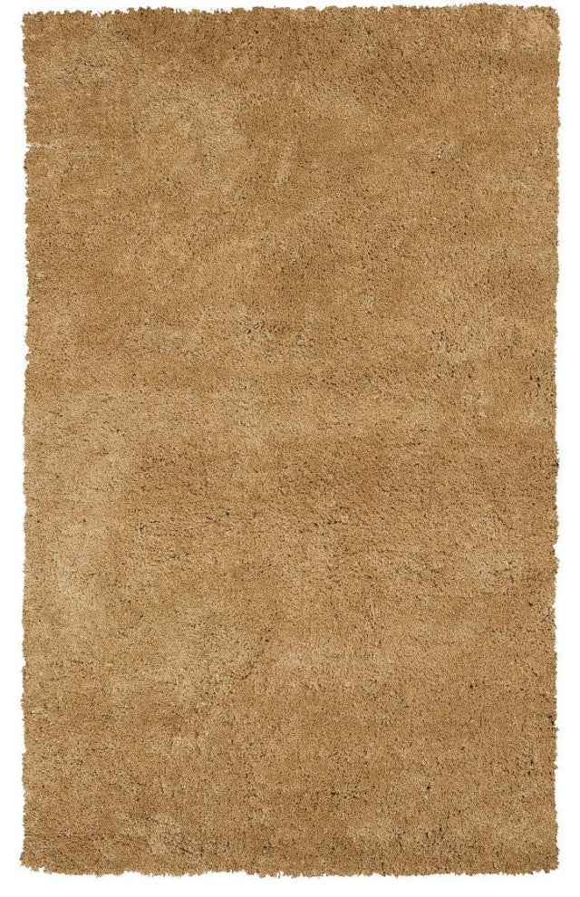 KAS Bliss 1567 Gold Shag Area Rug, 5' x 7'