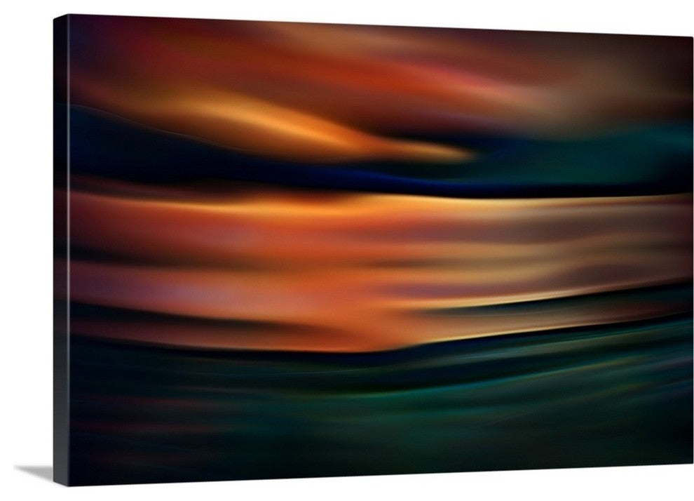 "October Sunset" Wrapped Canvas Art Print, 24"x16"x1.5"
