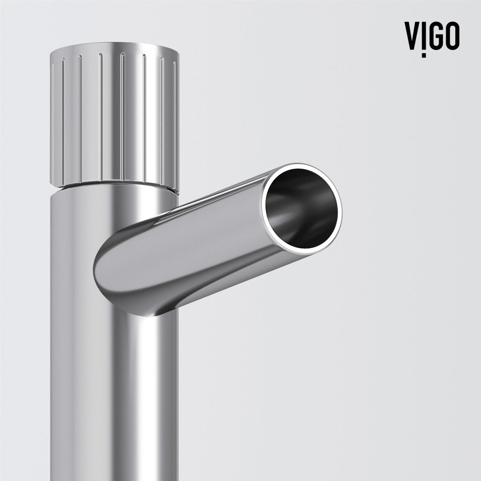 VIGO Ashford 11" H Single Handle Single Hole Bathroom Vessel Faucet, Chrome