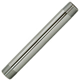 1/2"x6" IPS Pipe Nipple, Polished Brass, Polished Nickel