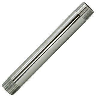 1/2"x6" IPS Pipe Nipple, Polished Brass, Polished Nickel