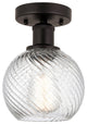 Innovations 616-1F-OB-G1214-6 1 Light Semi-Flush Mount, Oil Rubbed Bronze