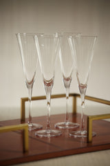 Cesena Optic Champagne Flutes, Set of 4