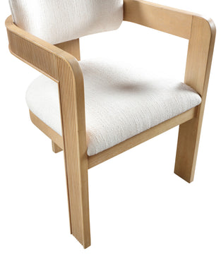 Sacha Upholstered Dining Chair, Cream, Linen Textured Fabric, Natural, Set of 2