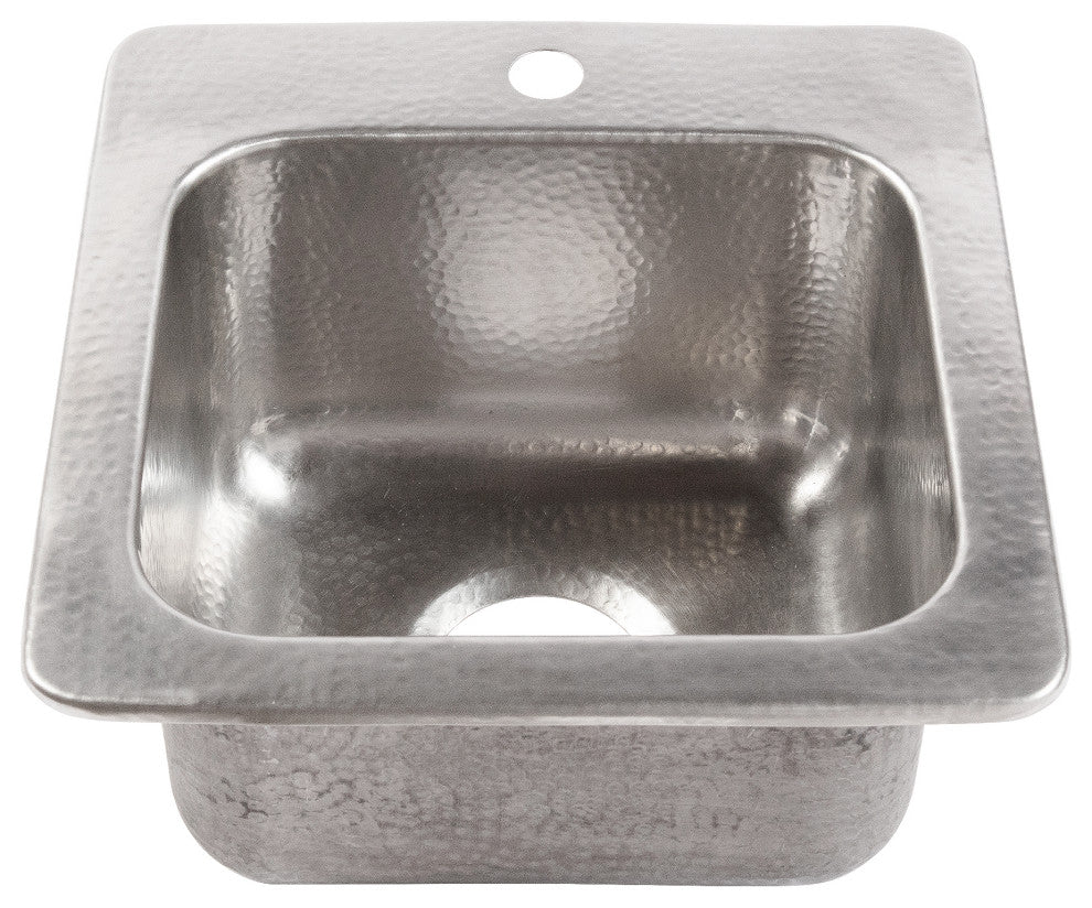 Angelico Stainless Steel 15" Single Bowl Drop-In Kitchen Sink