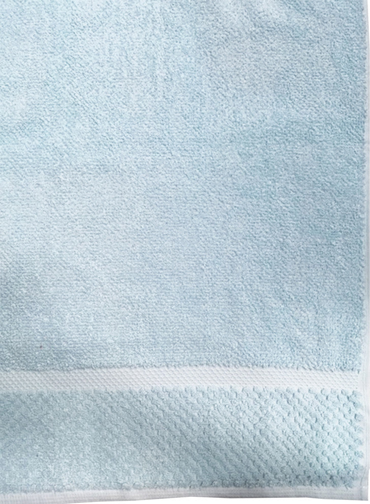 Diplomat 6-Piece 100% Cotton Bath Towel Set, Spa Blue