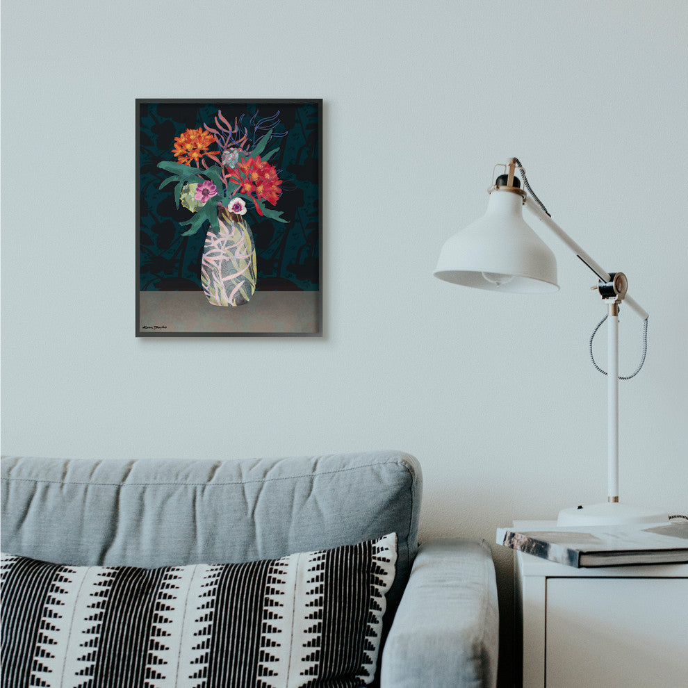 Flower Vase Pattern Collage Design, 16"x20"