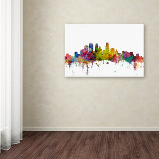"Minneapolis, Minnesota Skyline" Canvas Art by Michael Tompsett