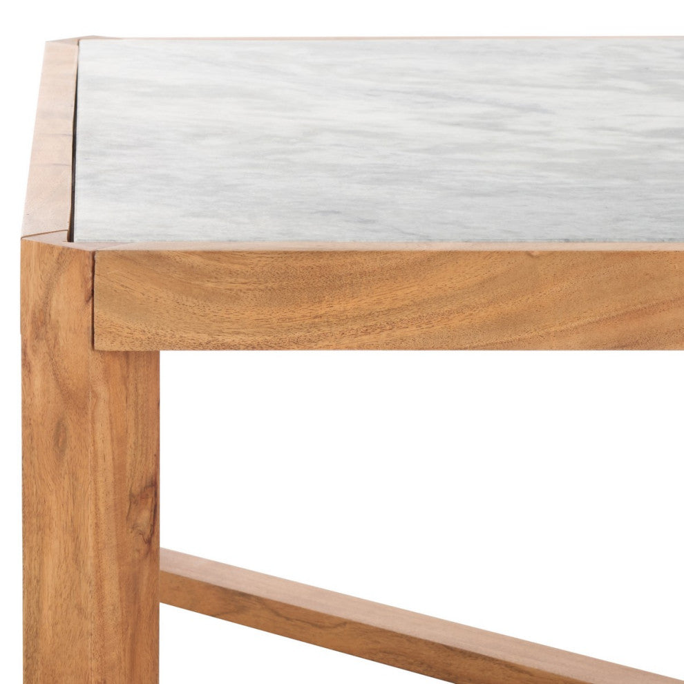 Safavieh Couture Bernardi Marble Top Coffee Table, Natural/White