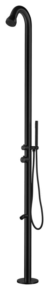 HEATGENE Outdoor Shower With Showerhead, Wand Hand Shower and Foot Spout Rinse,