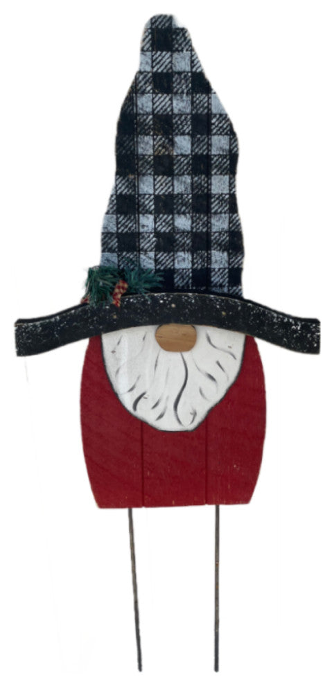 28" Plaid Gnome With Rods