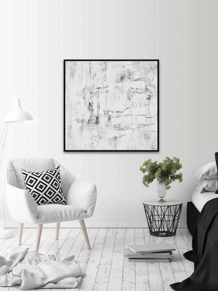 "Earthly Existence" Floater Framed Painting Print on Canvas, 48x48