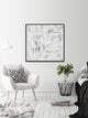 "Earthly Existence" Floater Framed Painting Print on Canvas, 48x48