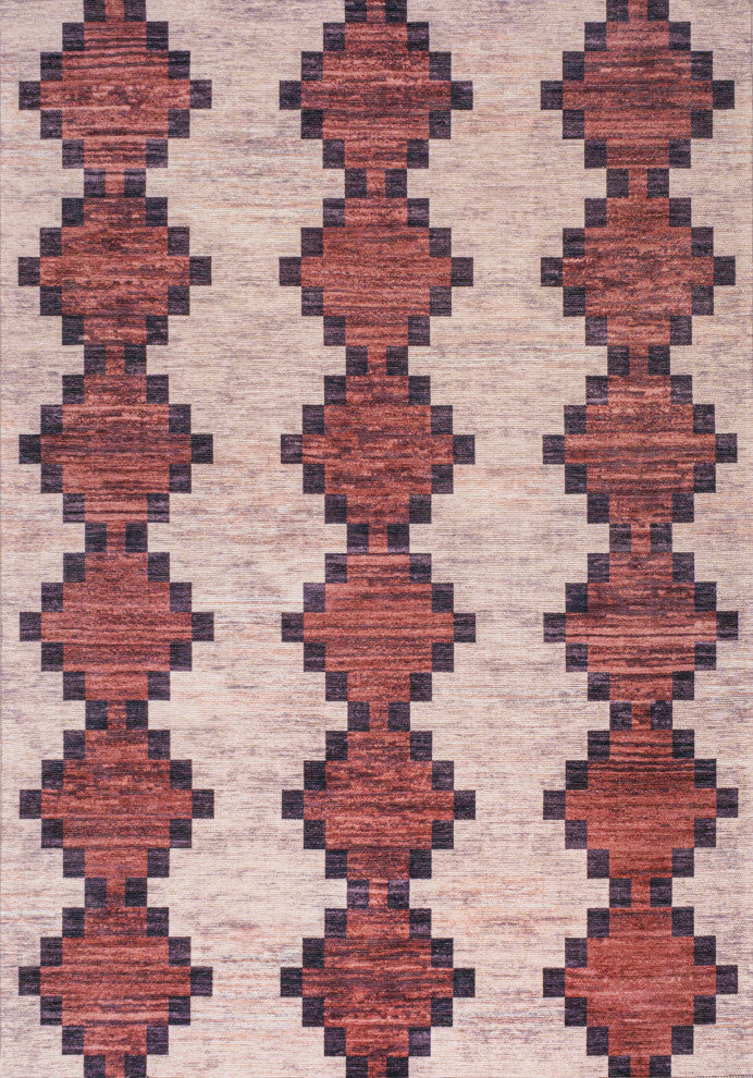 Timantii Modern Trellis Kilim Area Rug, 3x5