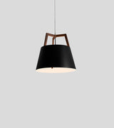 Imber 17" Pendant, Walnut, With Diffuser, Rigid, 2700K LED