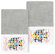 Linum Home Turkish Cotton Feliz 2-Piece Embellished Hand Towel Set, Light Gray