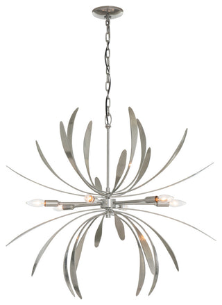 Dahlia Chandelier, Sterling Finish