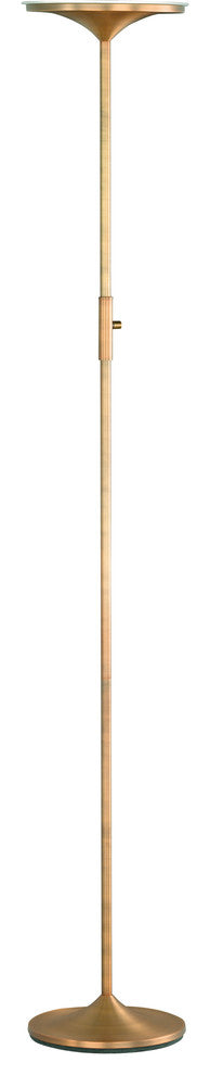 Leipzig LED Torchiere, Antique Brass