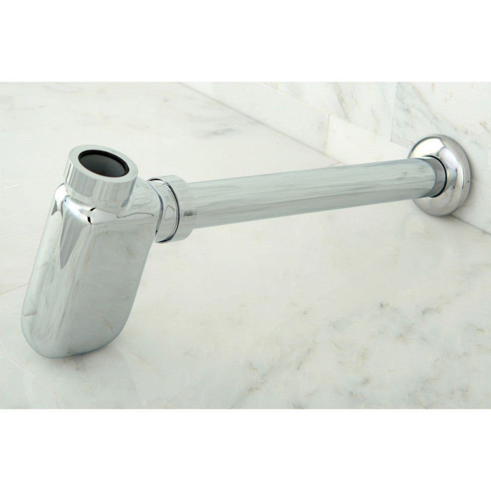 Kingston Brass Oval Bottle Trap, Polished Chrome