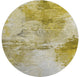 Premium Machine Washable Mayfield AMF595 Gold 8'' x 8'' Round Rug