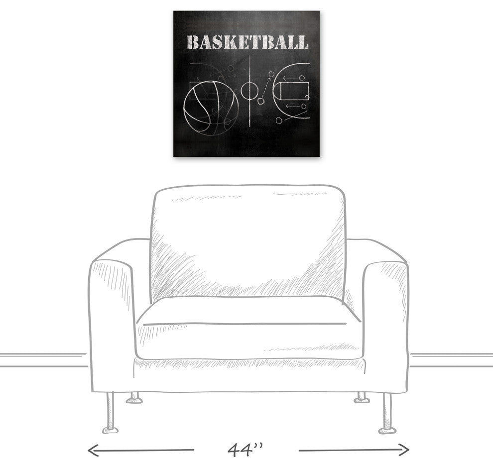 Basketball Plays 20x20 Canvas Wall Art