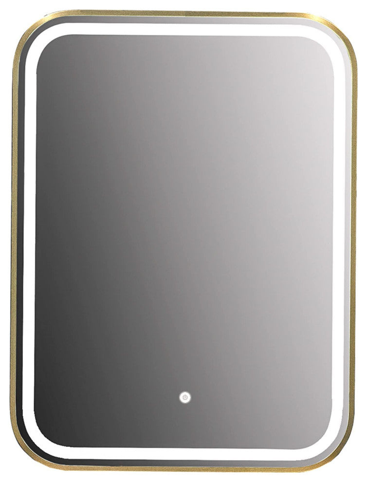 Vanity Art LED Lighted Wall Mounted Vanity Mirror, Gold, 24"x31.5"